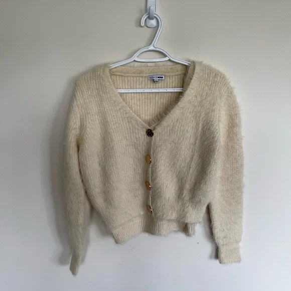 IVORY fuzzy sweater set Fashion Nova (NWOT) - Picture 5 of 7